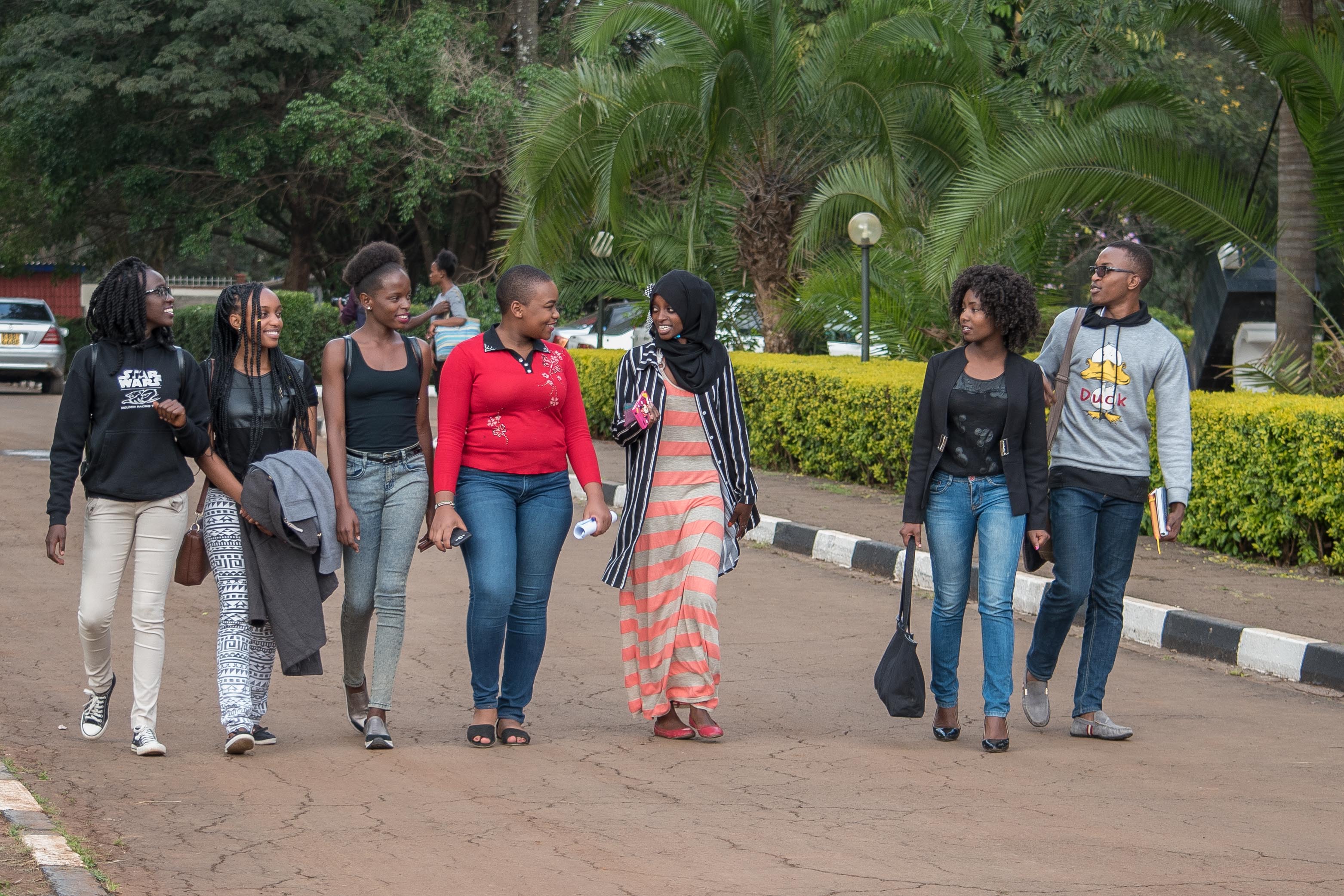 Students at university in Kenya